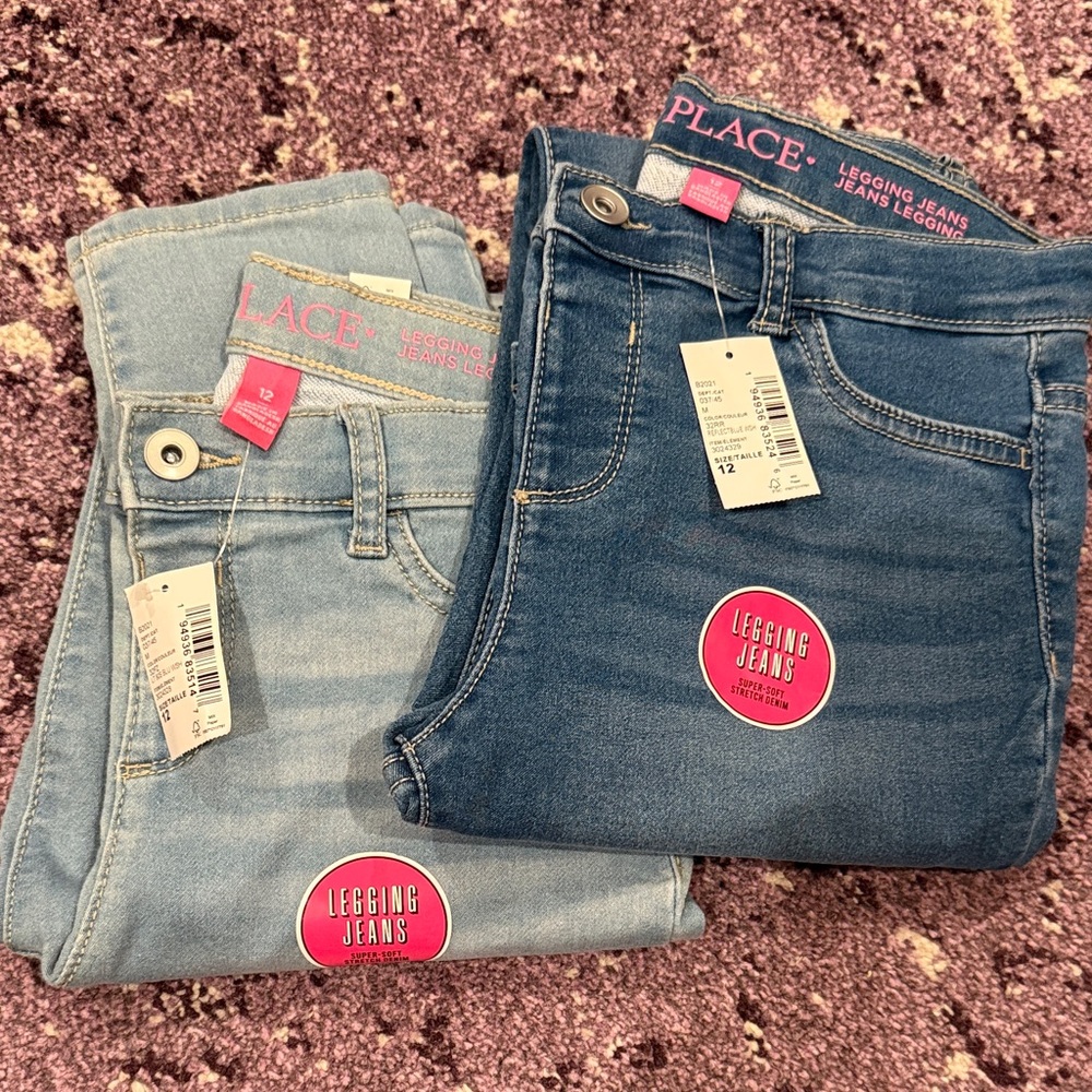 Children’s Place Jeggings in Blue and Light Blue